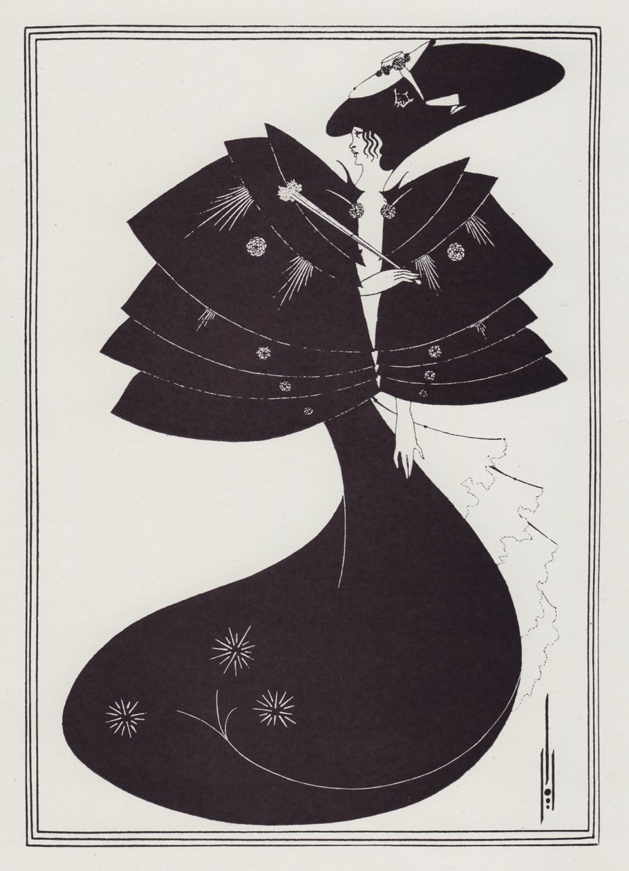 De Zwarte Cape, 1893 door Aubrey Beardsley