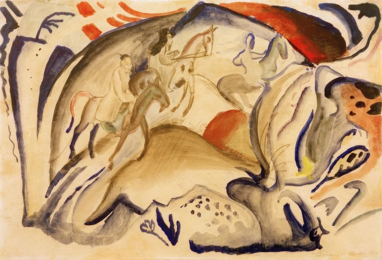 Chinese ruiters door August Macke