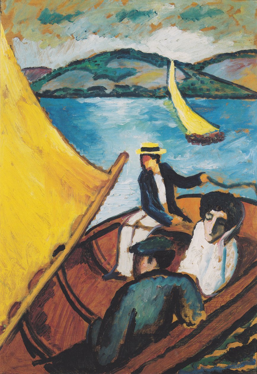 Zeilboot op de Tegernsee door August Macke