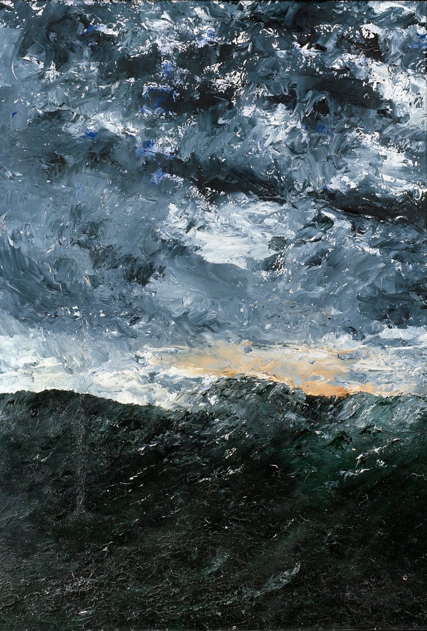 Landschap, zeegezicht - Våg VIII (Golf VIII) door August Johan Strindberg