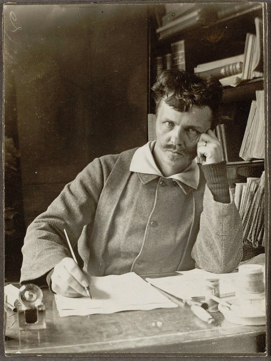 Zelfportret door August Johan Strindberg