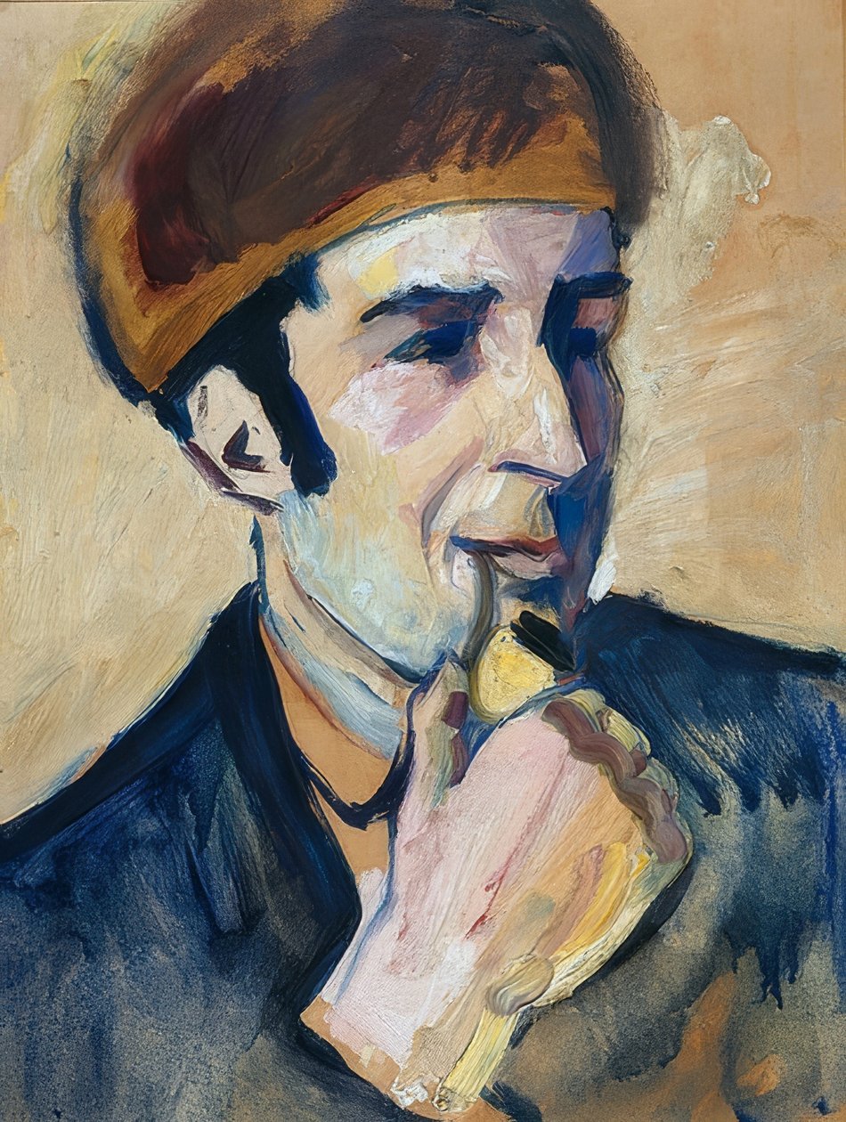 Portret van Franz Marc door August Macke