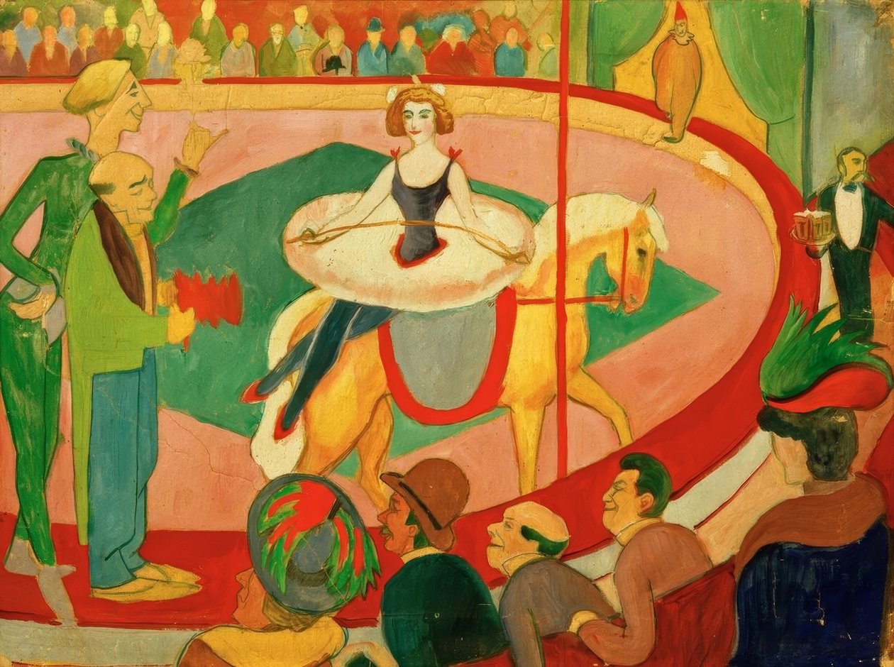 Circusbeeld I: Kunstamazone door August Macke