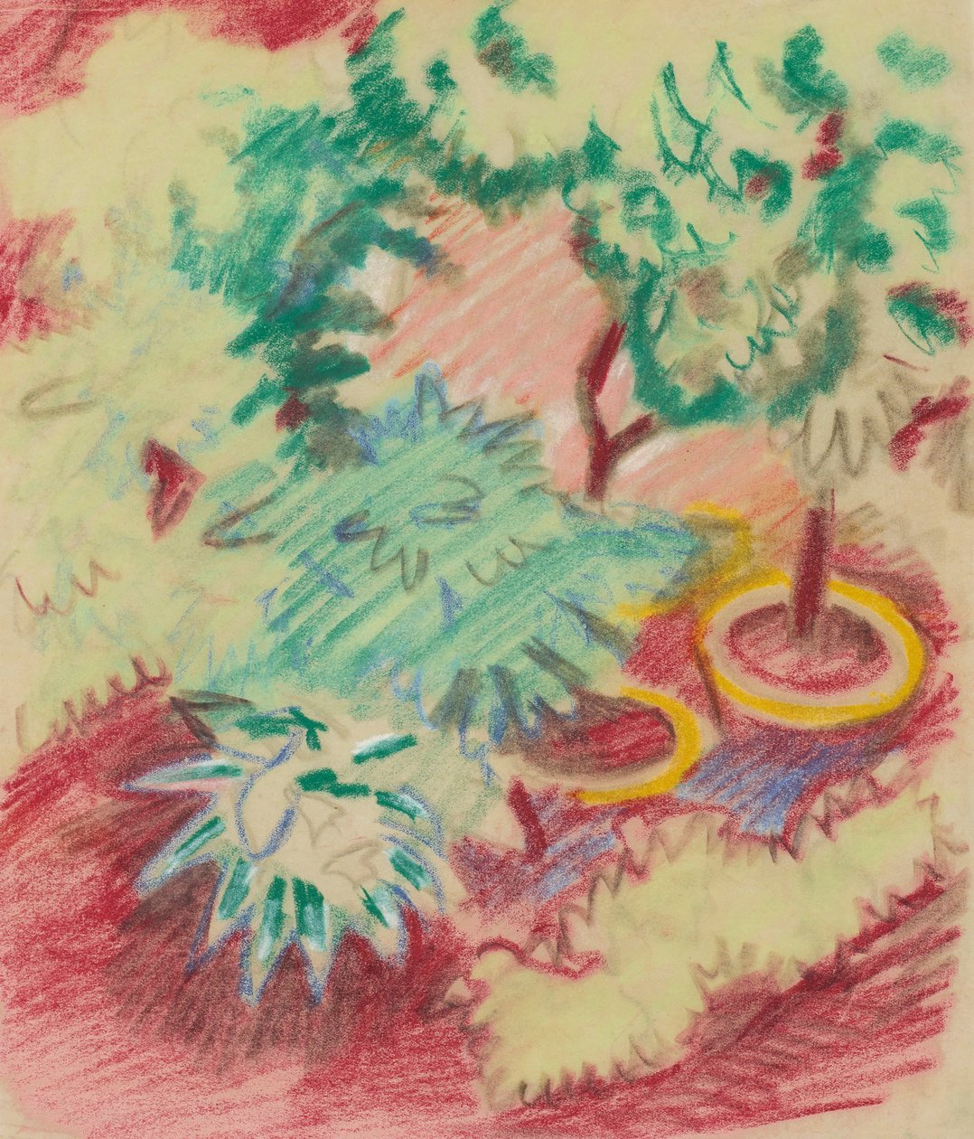 Bloempotten door August Macke