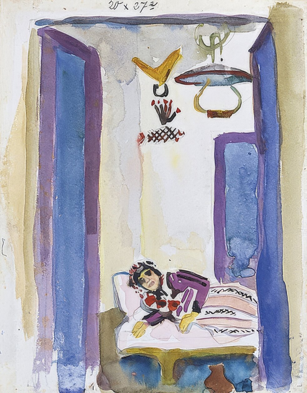 Vrouw op de divan. 1914 door August Macke