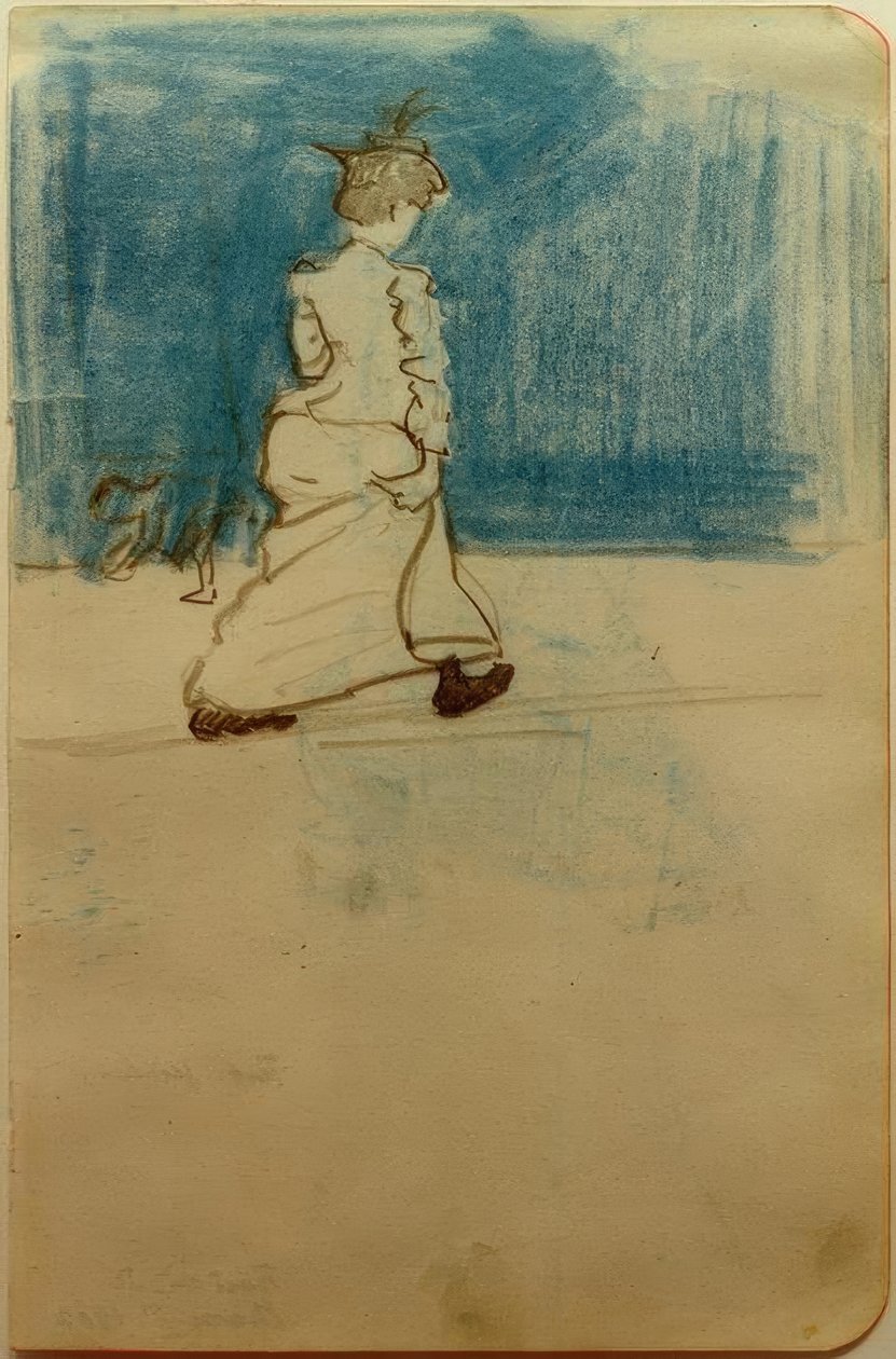 Vrouw op straat II door August Macke