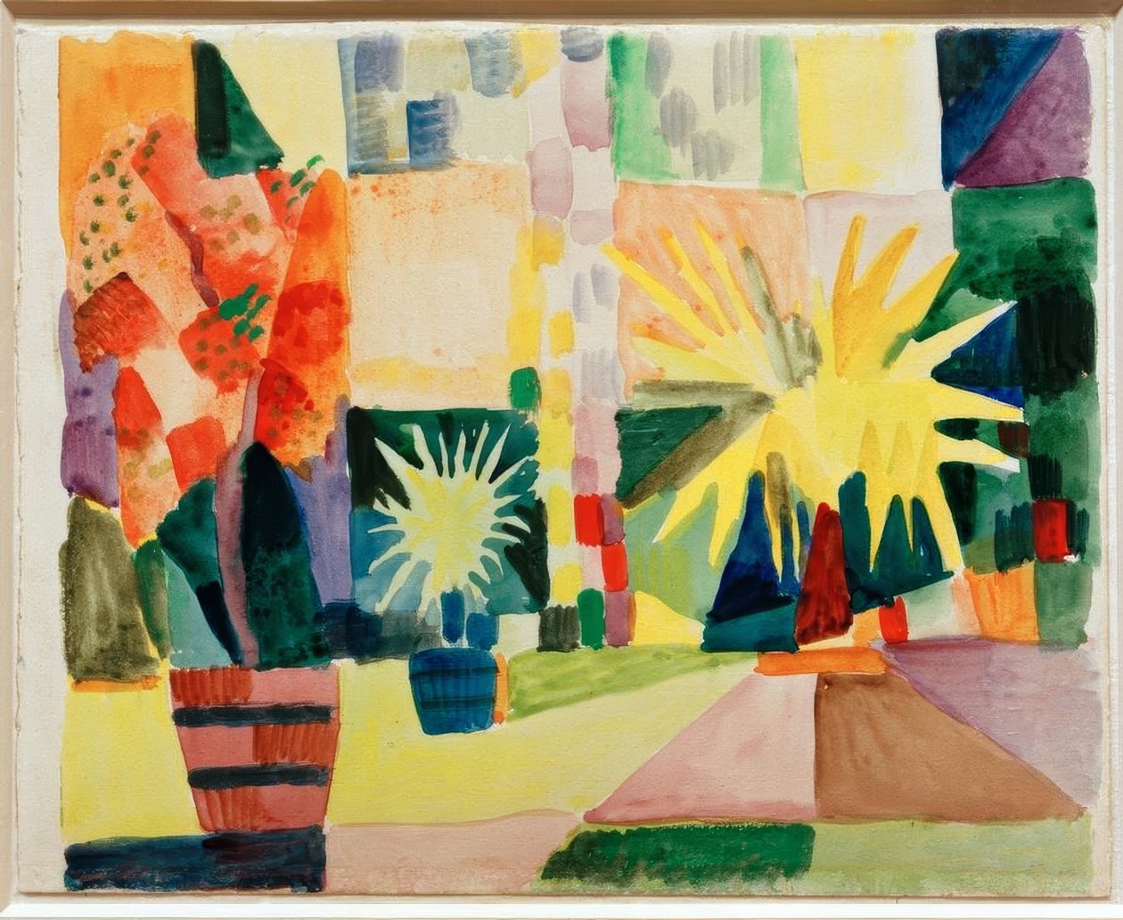 Tuin aan de Thunersee door August Macke
