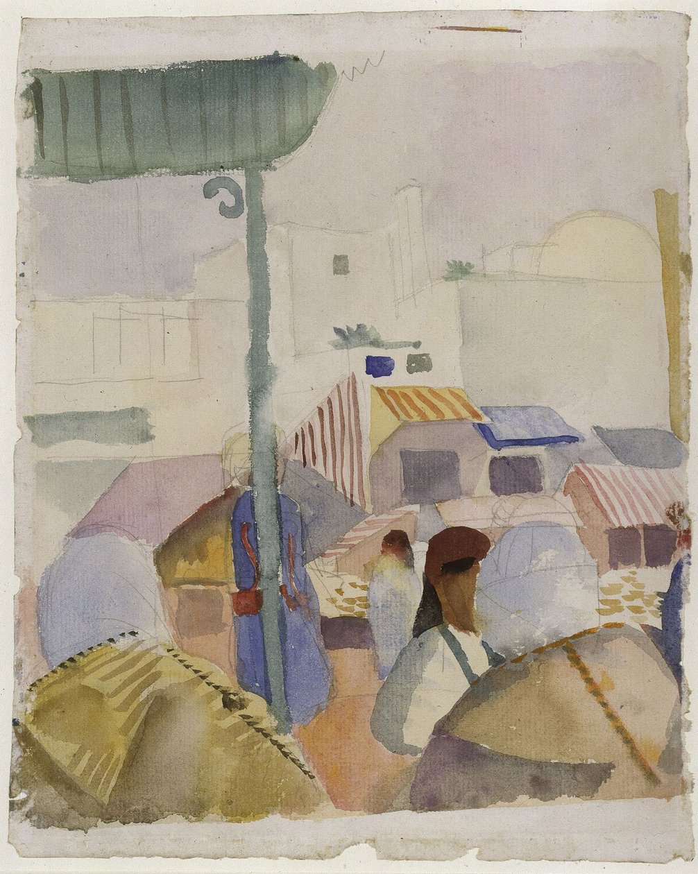 Markt in Tunis II door August Macke