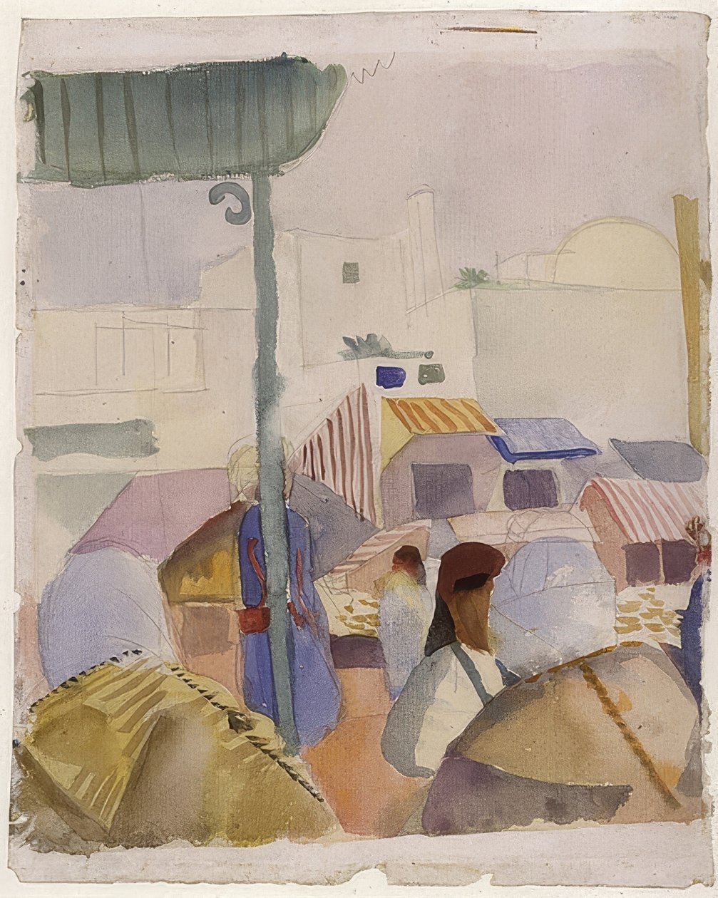Markt in Tunis (II). 1914 door August Macke