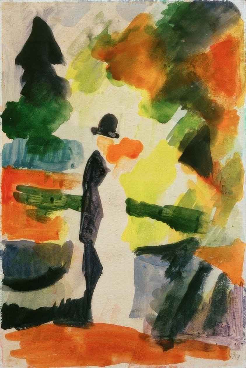 Paar in het park door August Macke