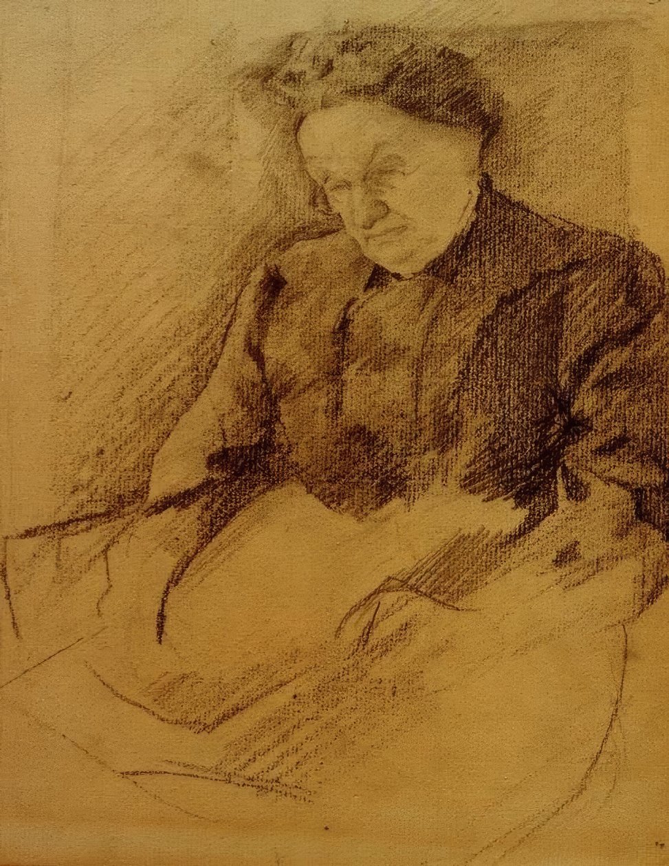 Portret Katharina Koehler door August Macke