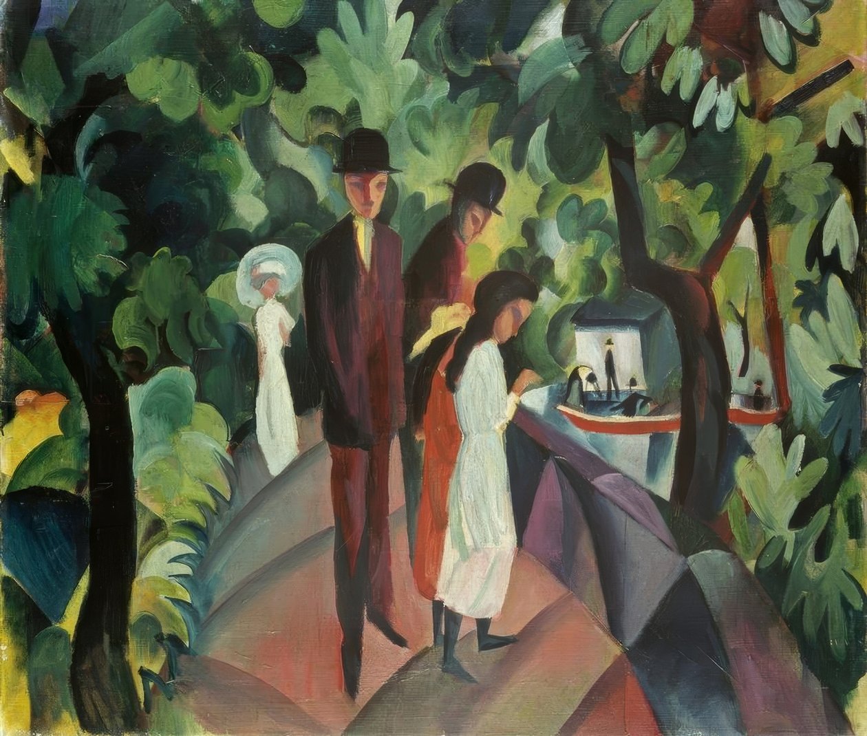 Wandeling op de brug door August Macke