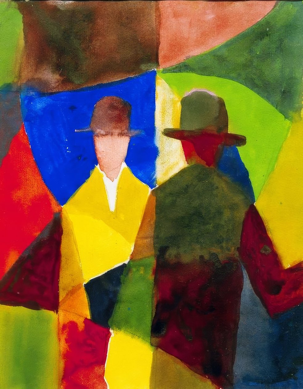 Spiegelbeeld in de etalage door August Macke
