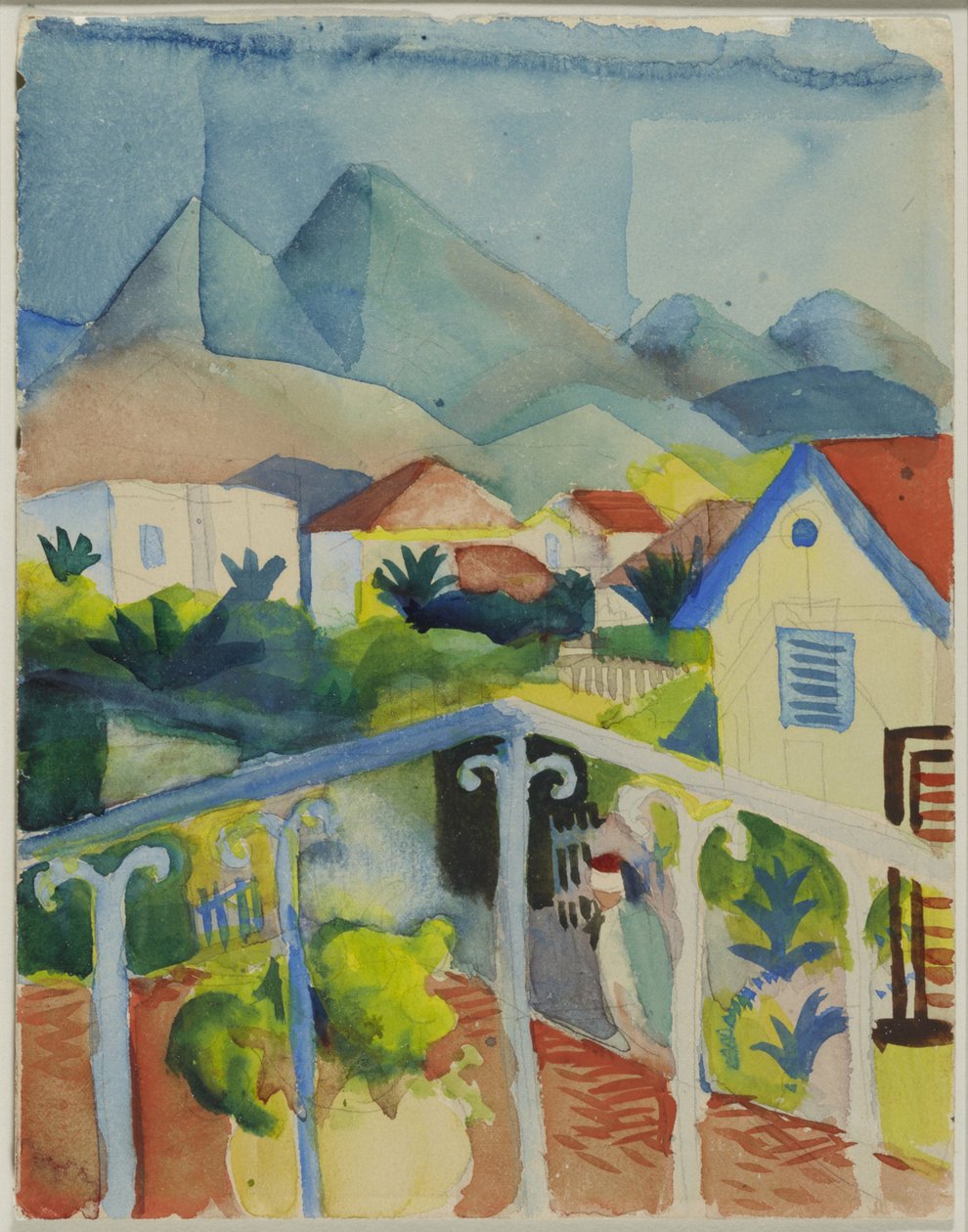 St. Germain bij Tunis door August Macke