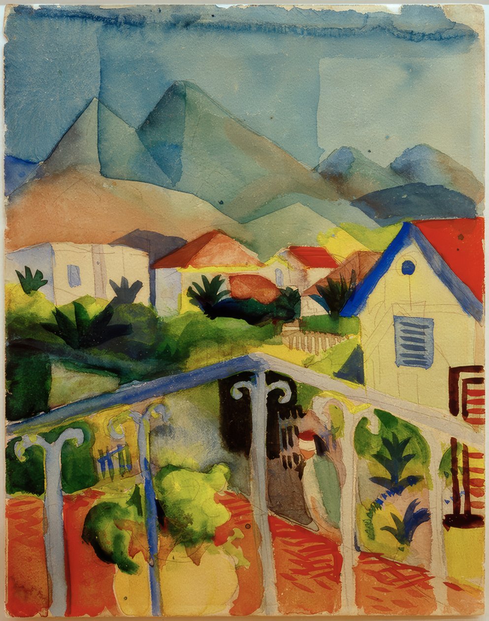 St. Germain bij Tunis door August Macke