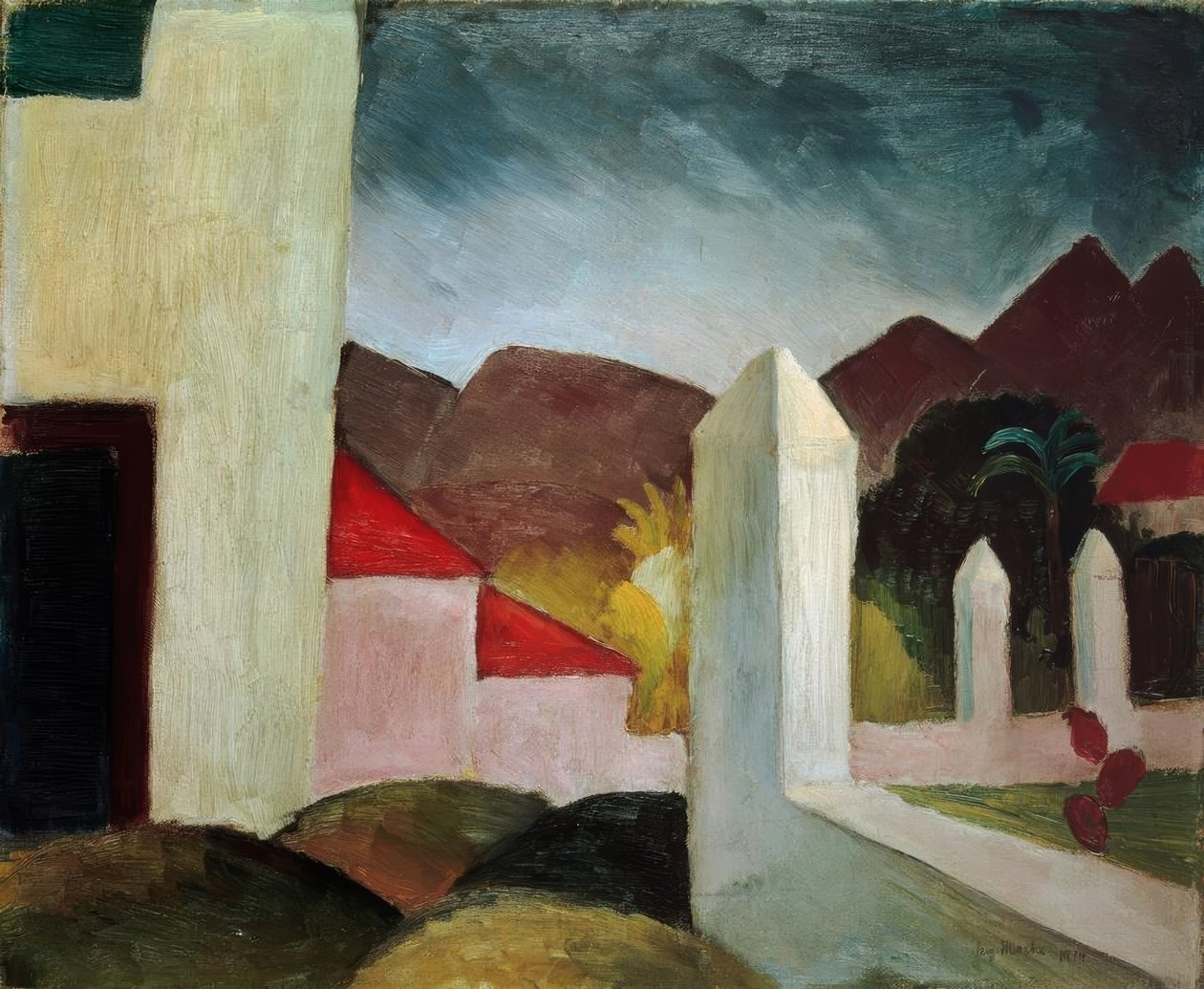 Tunesisch landschap door August Macke