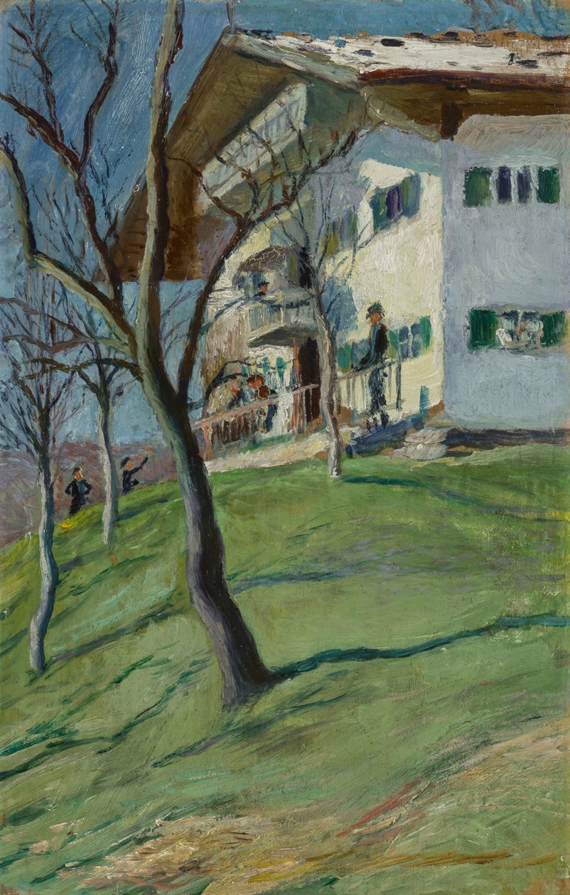 Ons huisje in Tegernsee door August Macke