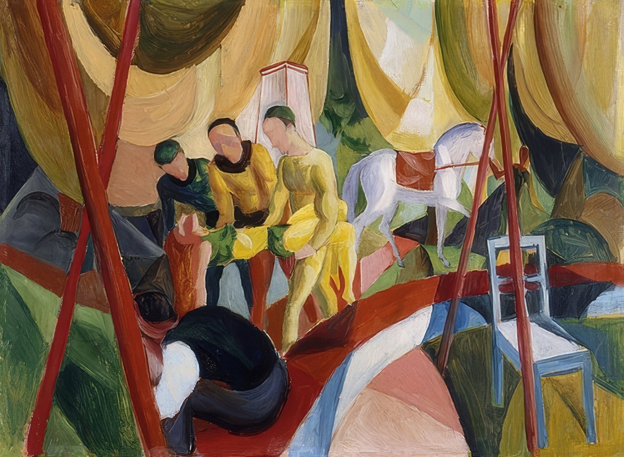 Circus. 1913 door August Macke