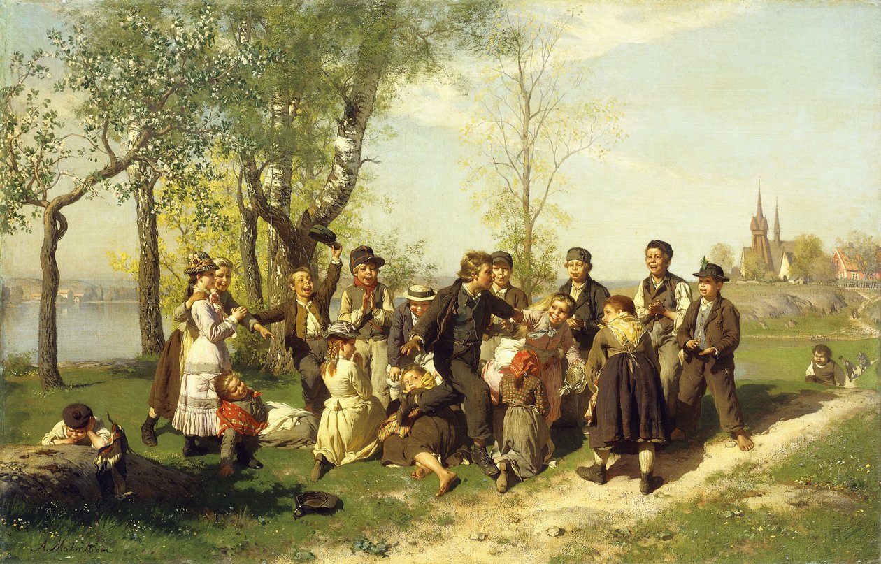 Spelende kinderen door August Malmström