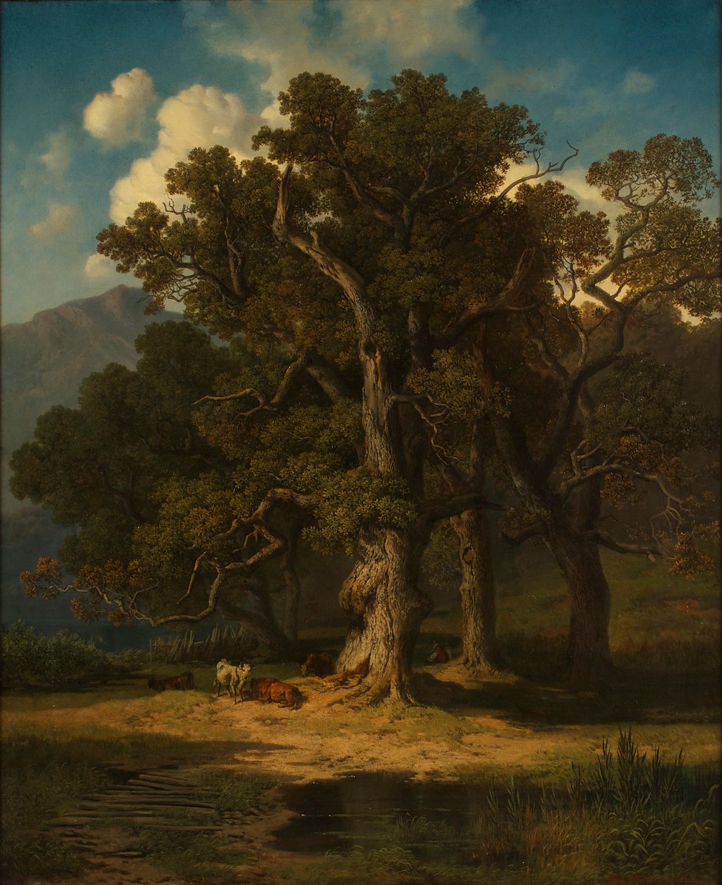 Boslandschap door August Maximilian Zimmermann