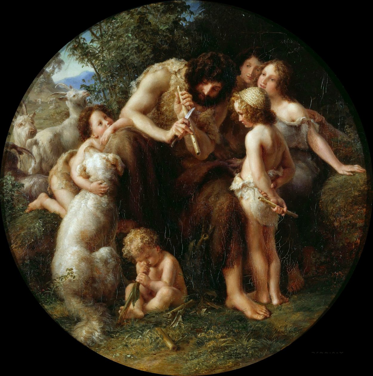 Jubal, de vader van de fluit, 1839 door August von Kloeber