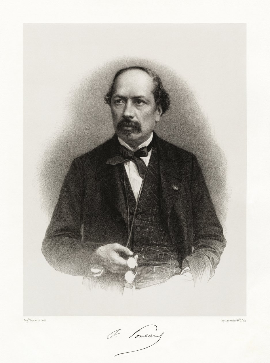 François Ponsard door Auguste Charles Lemoine
