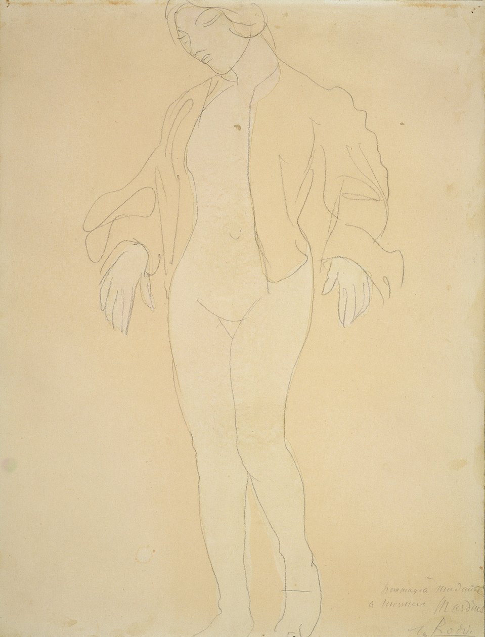 Een naakte vrouwelijke danseres door Auguste Rodin