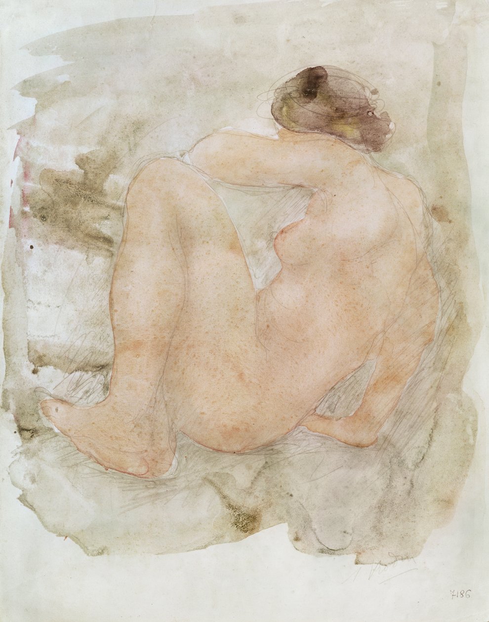 Vrouwelijk naakt door Auguste Rodin