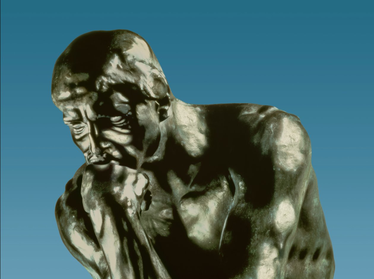 De Denker (detail) door Auguste Rodin