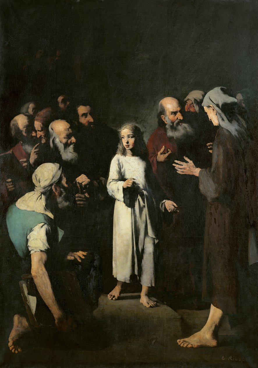 Jezus met de dokters door Auguste Theodule Ribot