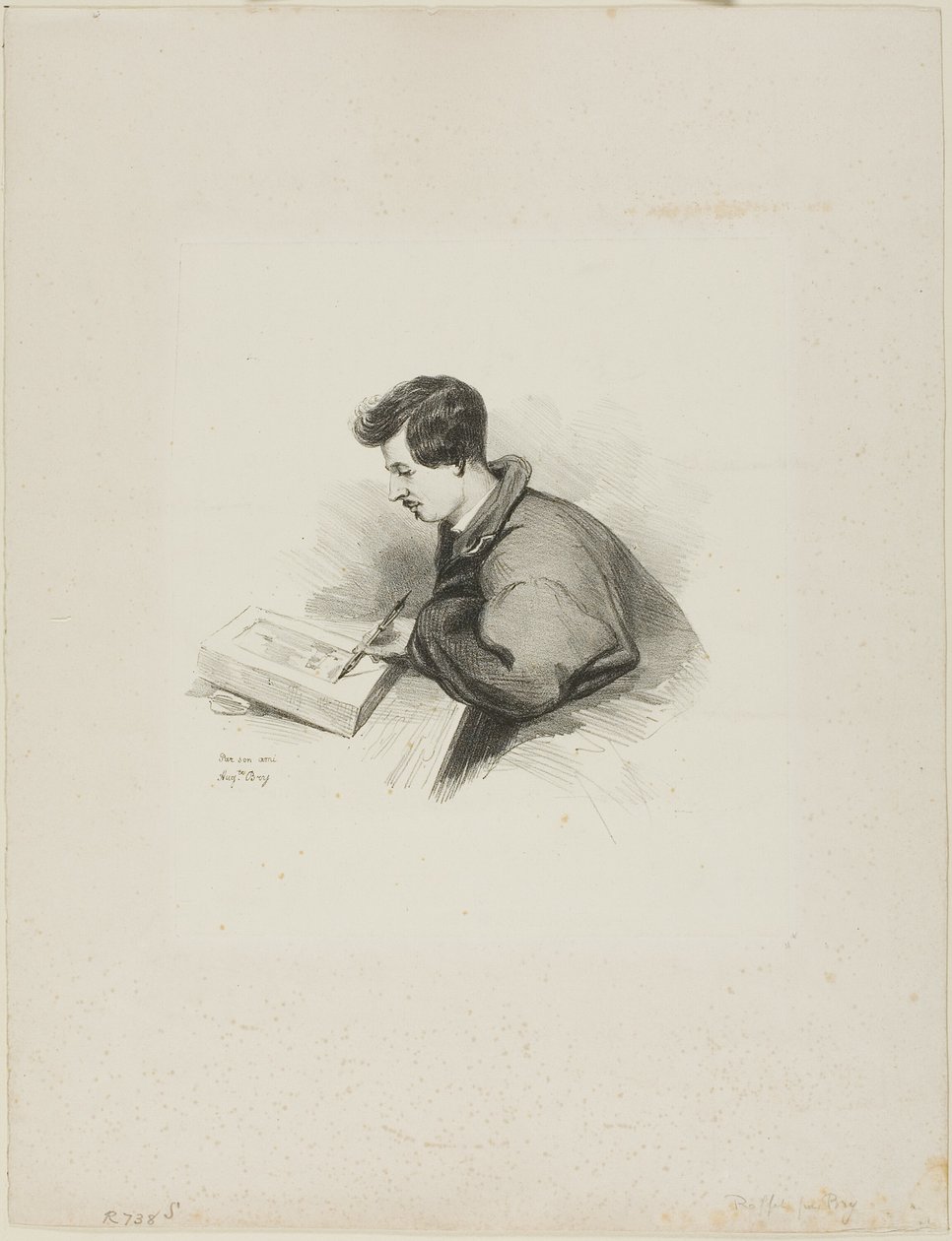 Portret van Auguste Raffet door Auguste Bry