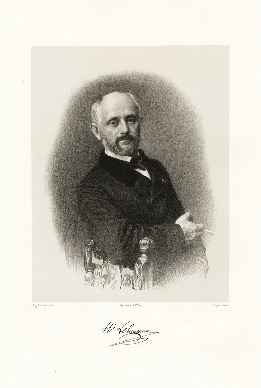 Henri Lehmann door Auguste Charles Lemoine