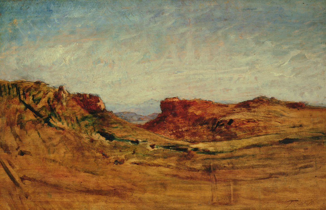 Landschap door Auguste Francois Ravier