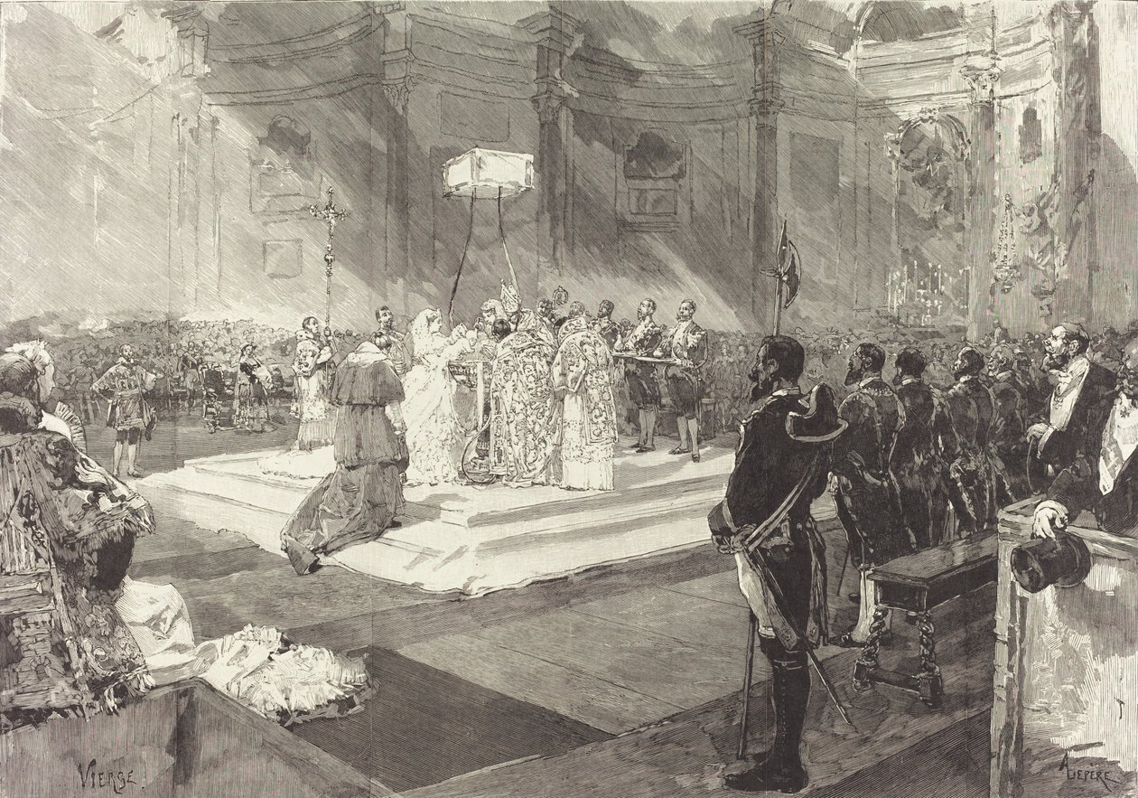 Koninklijke Doop aan het Spaanse Hof, 1882 door Auguste Lepere