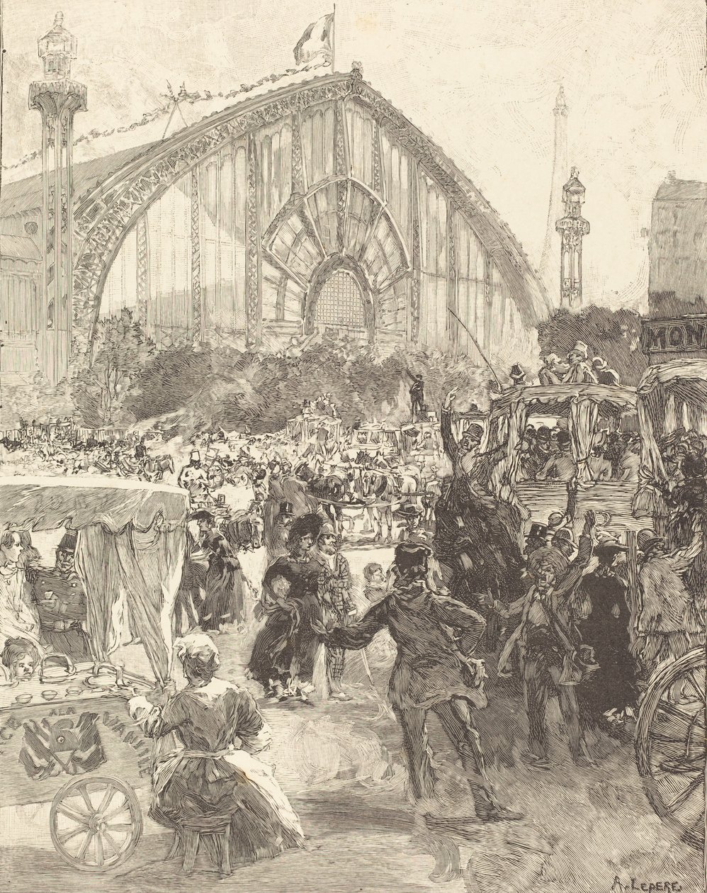 Le Palais des Machines door Auguste Lepere