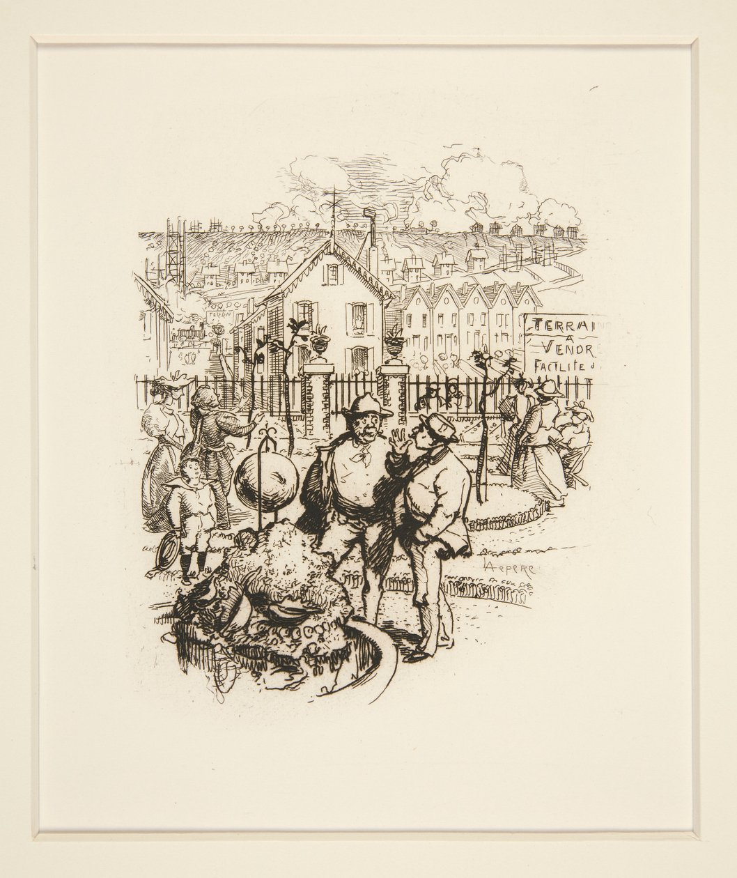 Suburbaan park door Auguste Lepere