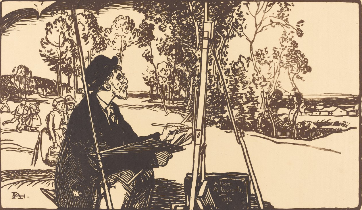 De Landschapskunstenaar, 1912 door Auguste Lepere