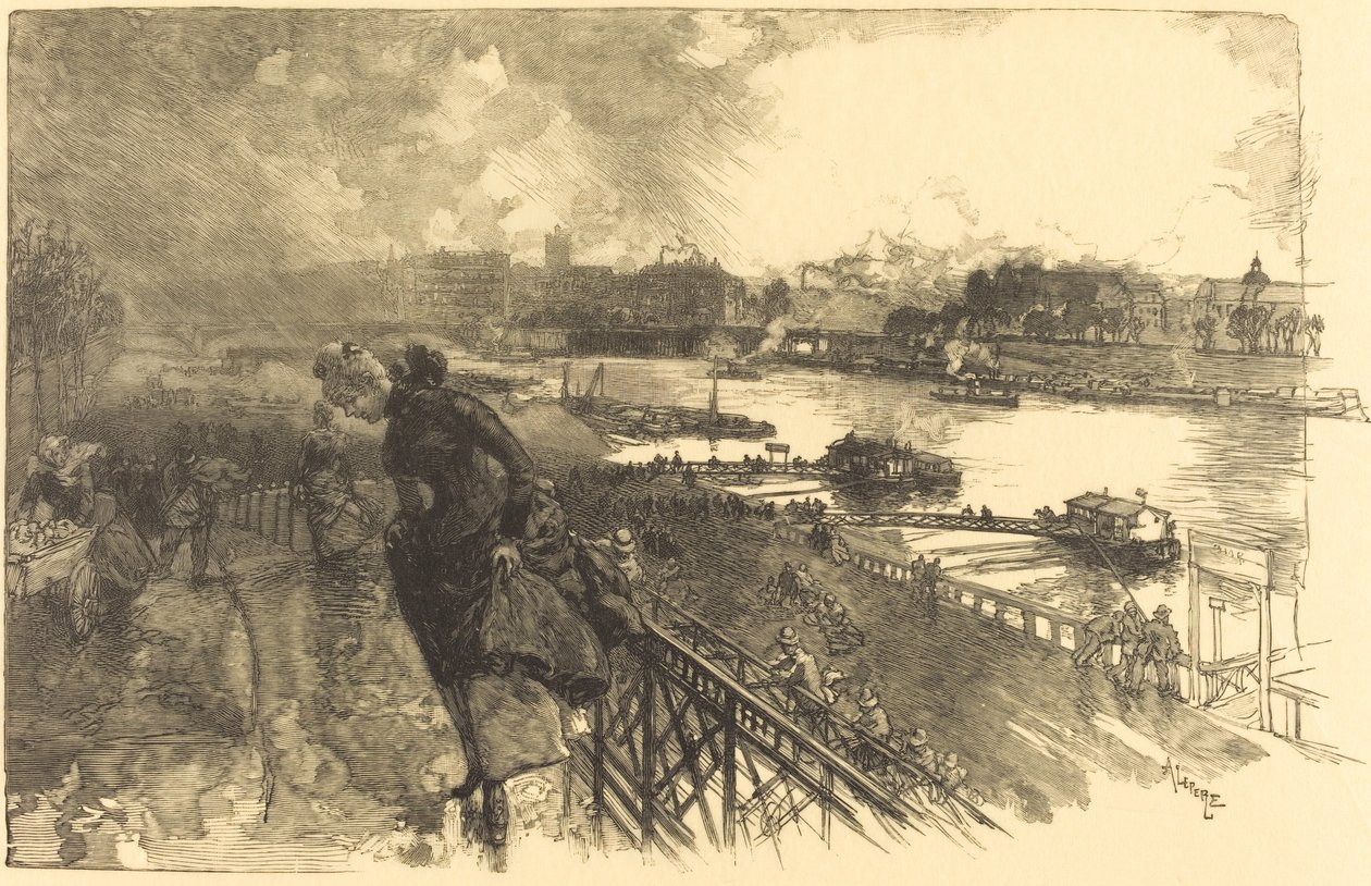 De Seine bij de Austerlitzbrug door Auguste Lepere