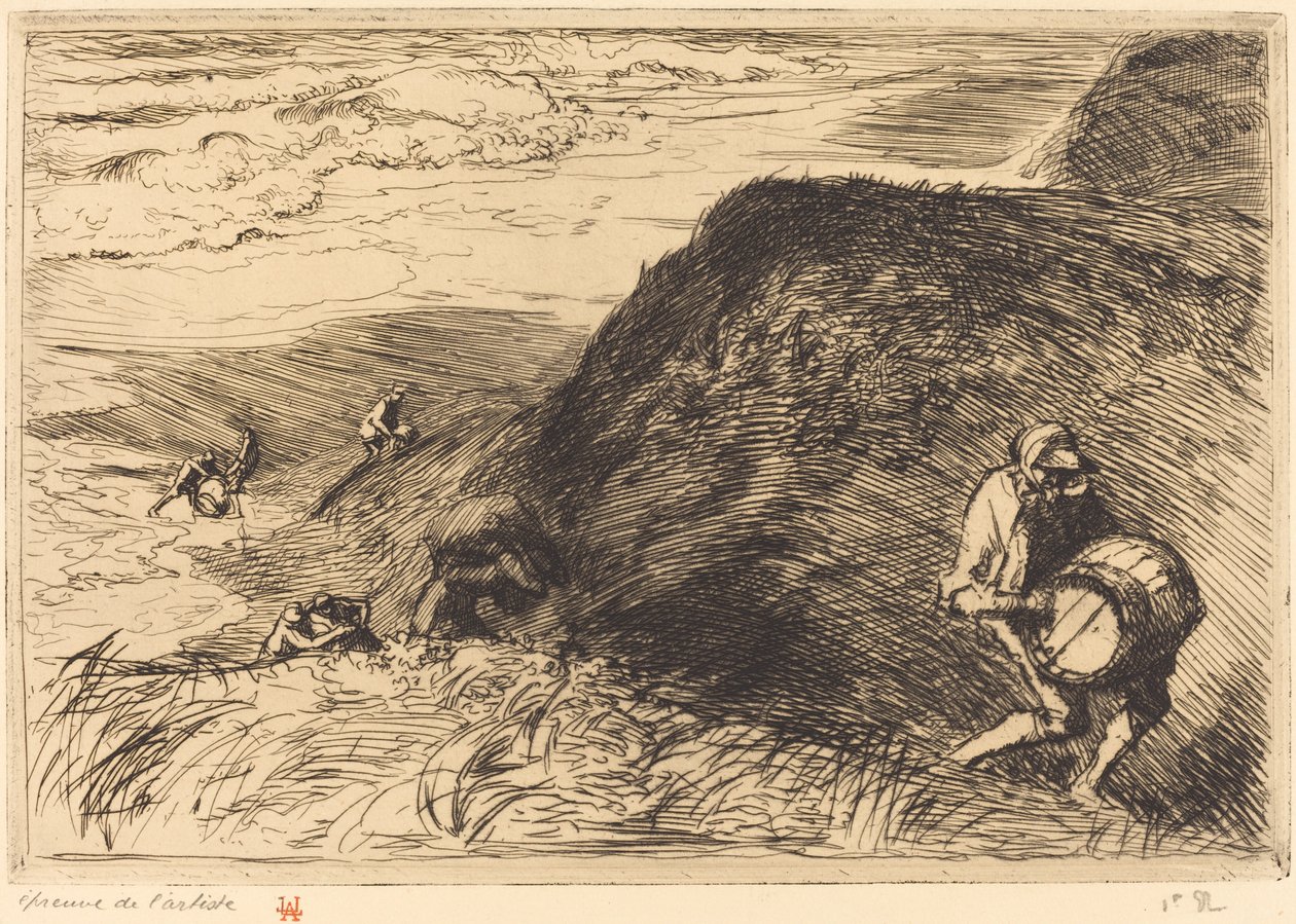 Wrakplunderaars, Saint-Jean-de-Monts door Auguste Lepere