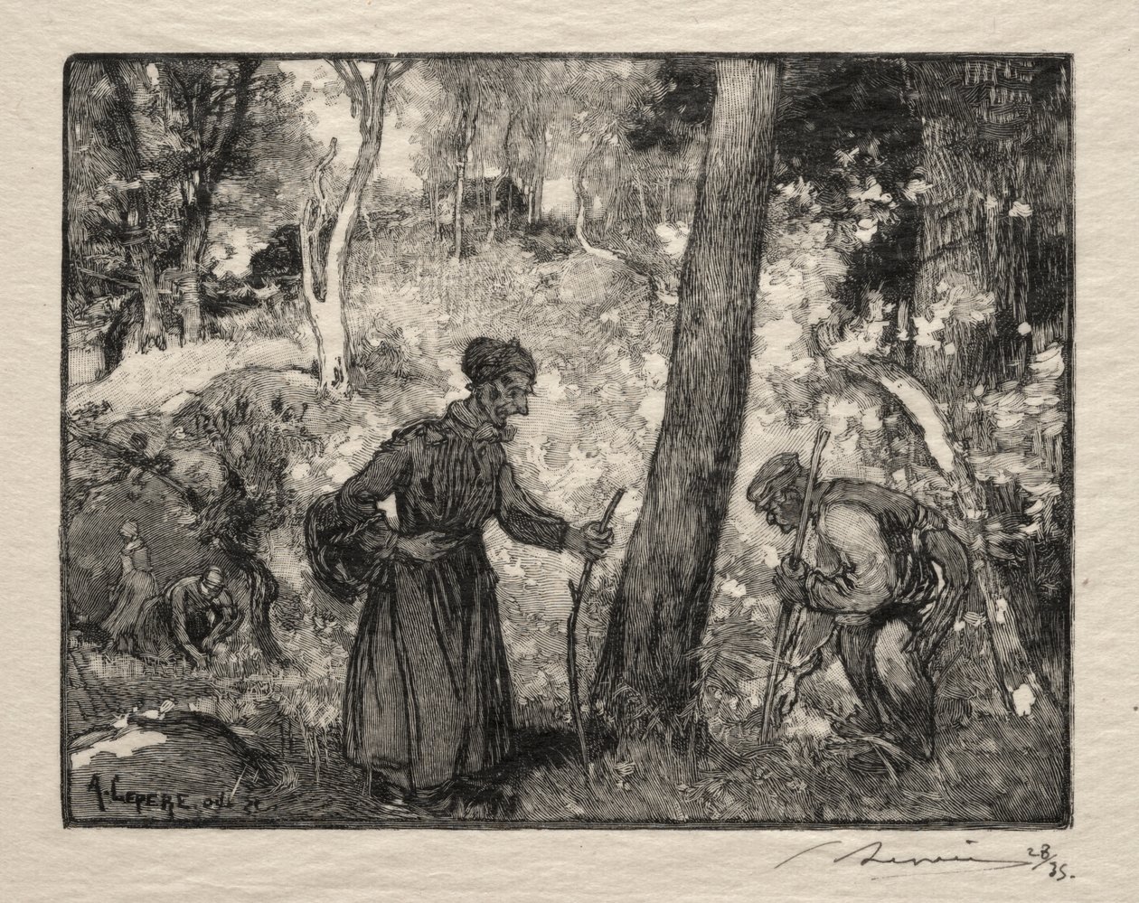 Bij Rocher Bernard door Auguste Louis Lepère