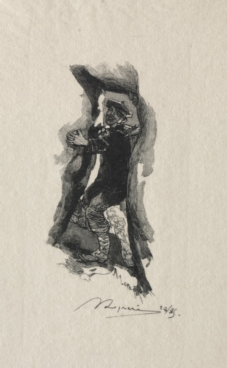 Bij de doorgang van Sept-Cavernes door Auguste Louis Lepère