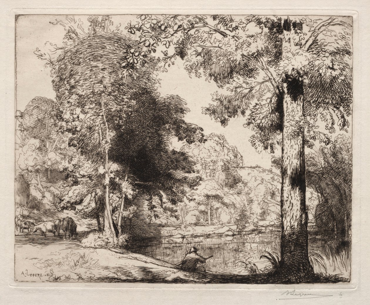 Bords de la Vie, 1908 door Auguste Louis Lepère