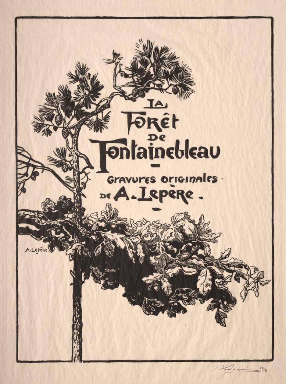Fontainebleau: Frontispice
 door Auguste Louis Lepère