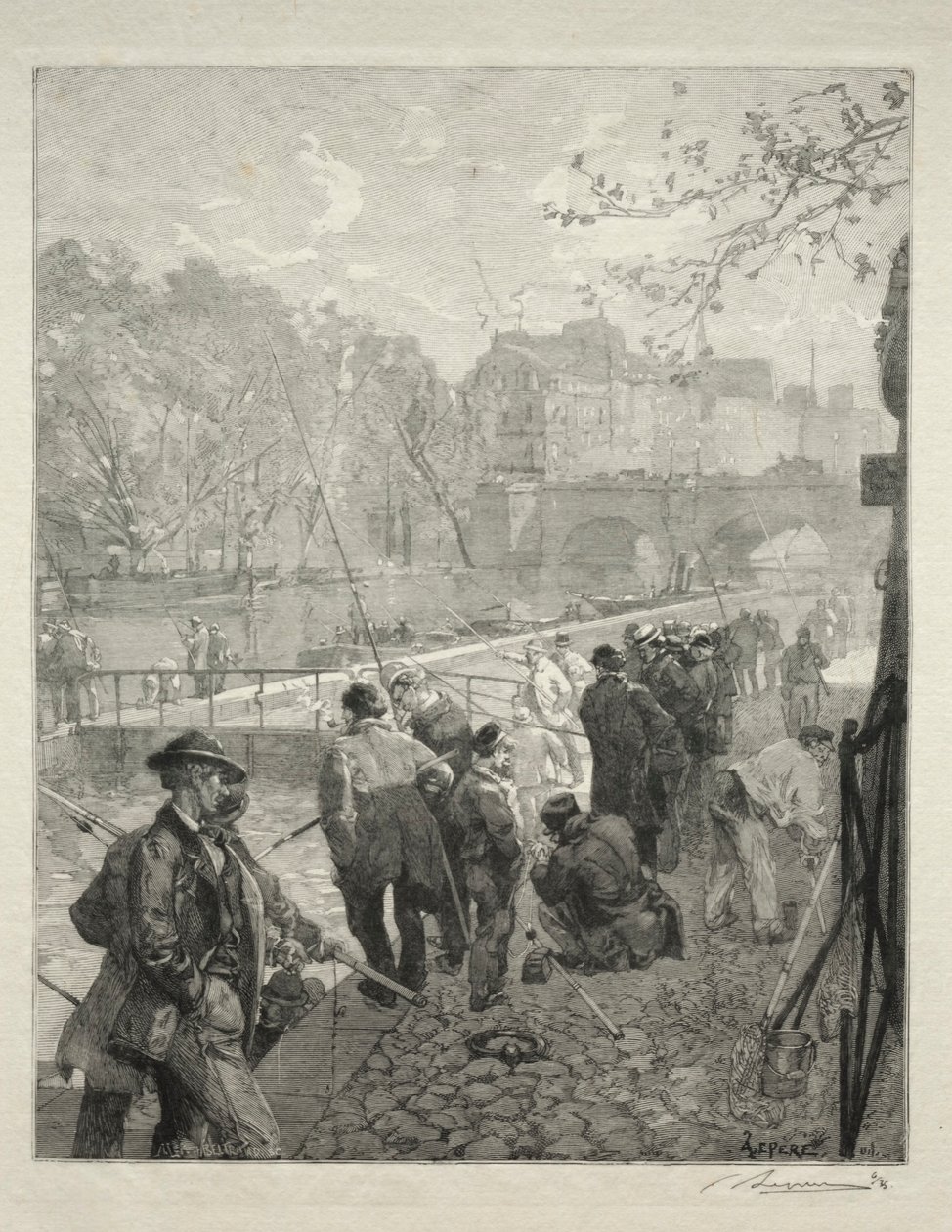 LEcluse de la Monnaie door Auguste Louis Lepère