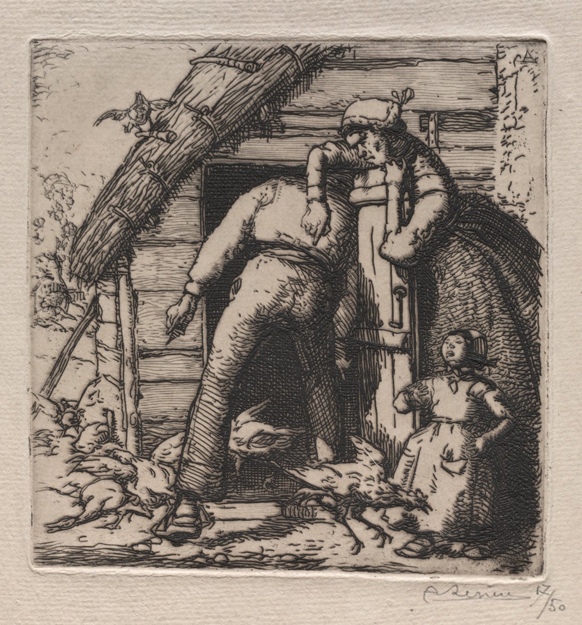 La Poulailler vangt de grootste door Auguste Louis Lepère