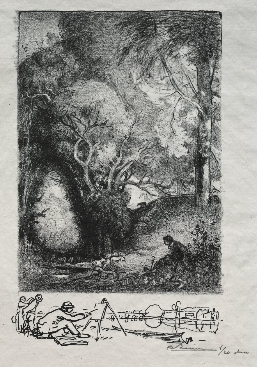 La Ravine en juni door Auguste Louis Lepère