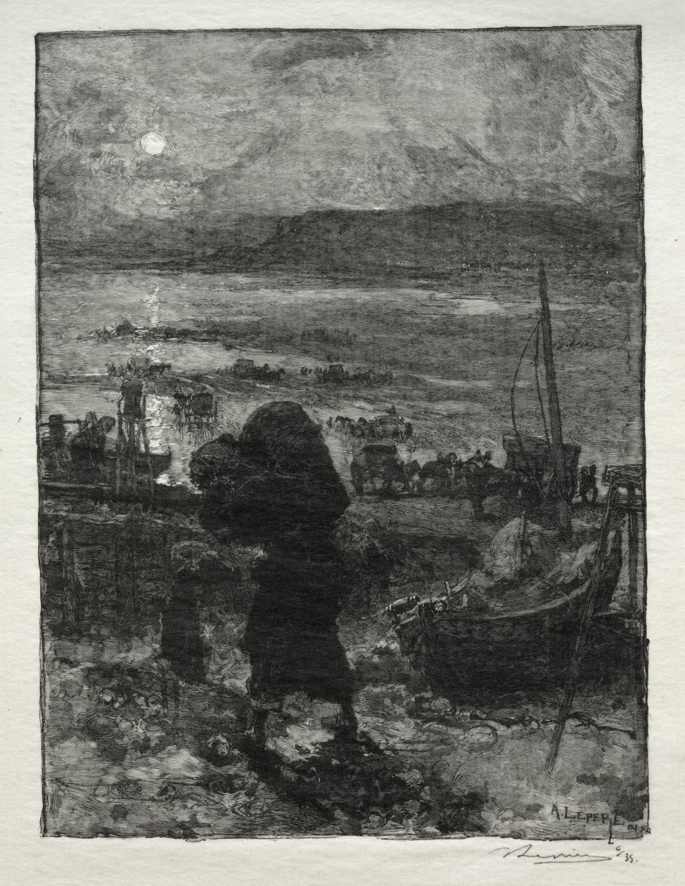 Het Zand Oogsten door Auguste Louis Lepère