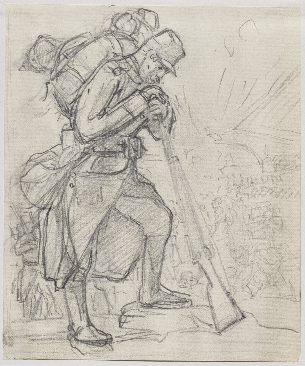 De terugtocht na Charleroi door Auguste Louis Lepère