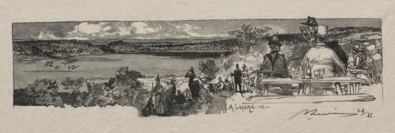 De vallei van de Solle door Auguste Louis Lepère