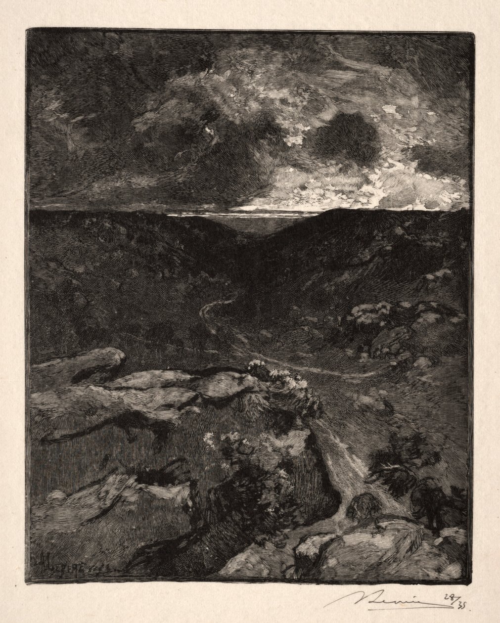 La vallée de Franchard door Auguste Louis Lepère
